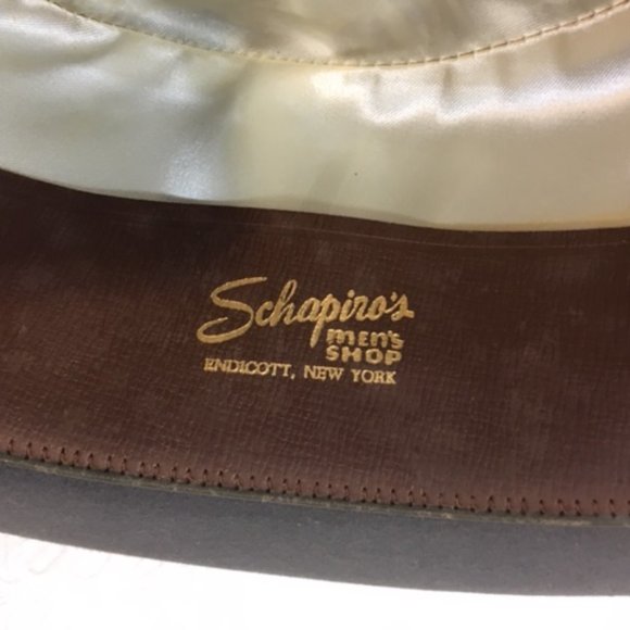 Vintage ROYAL STETSON Sovereign Gray Felt Ribbon Fedora Hat Long Oval 7 1/4 - Picture 6 of 14